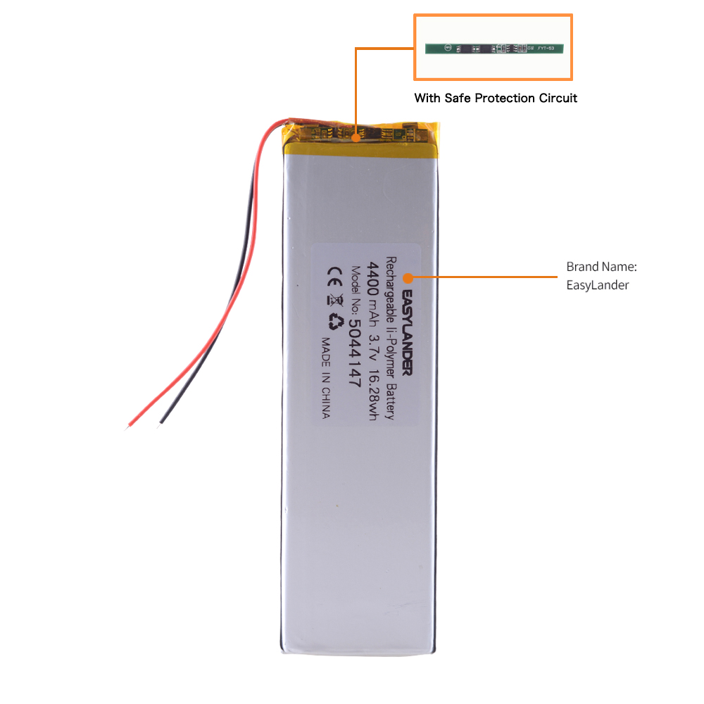 3.7V 4000Mah 5044147 Li-Po Lithium Polymeer Oplaadbare Batterij Cellen Voor Tablet Pc Power Bank Gps Psp pad Dvd E-Boeken Laptop Dv
