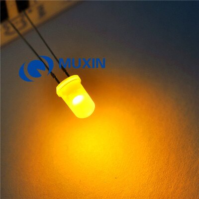 500 stk ledet 5mm blanding rød / jadegrønn / blå / gul / hvit diffust ledet 100 stk hver 5 mm leddiodlampe