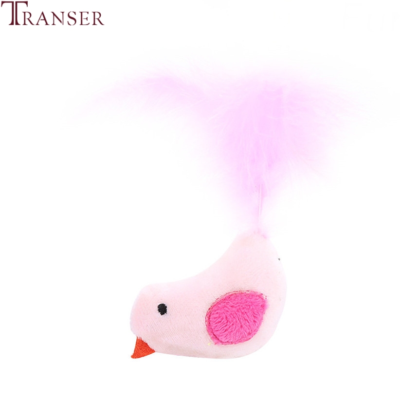 Cute Cat Toys Soft Plush Birds Feather Tail Interactive Small Dog Pet Toy 80926