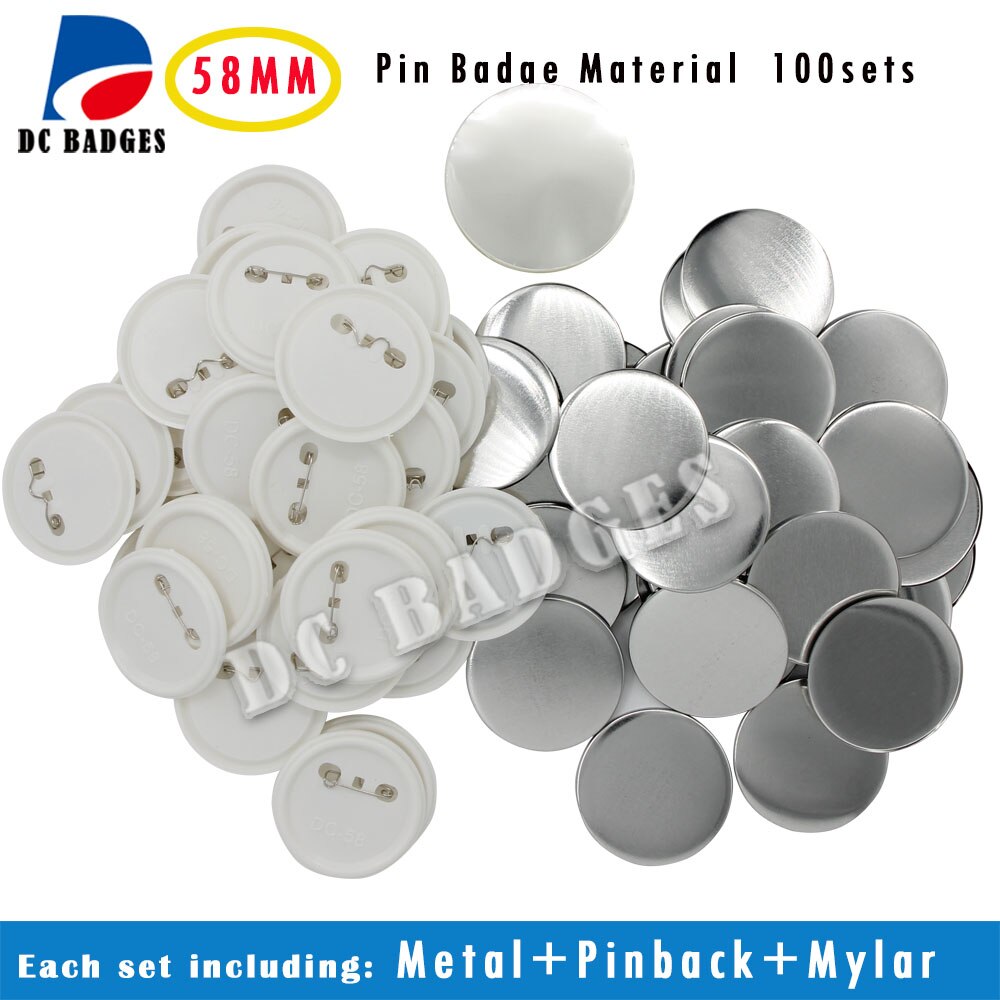 2-1/4 "58mm 100 sets Plastic Speld Knop Materiaal facotry