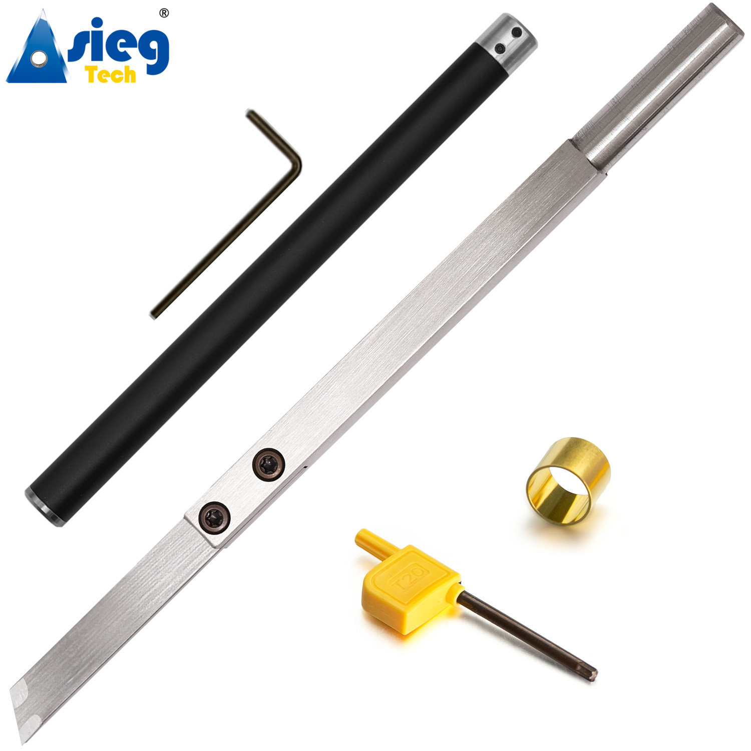 Herramienta de ranurado, cuchillas de punta de carburo, herramientas de separación, mango de aluminio para torno de carpintería, herramientas de torneado de madera