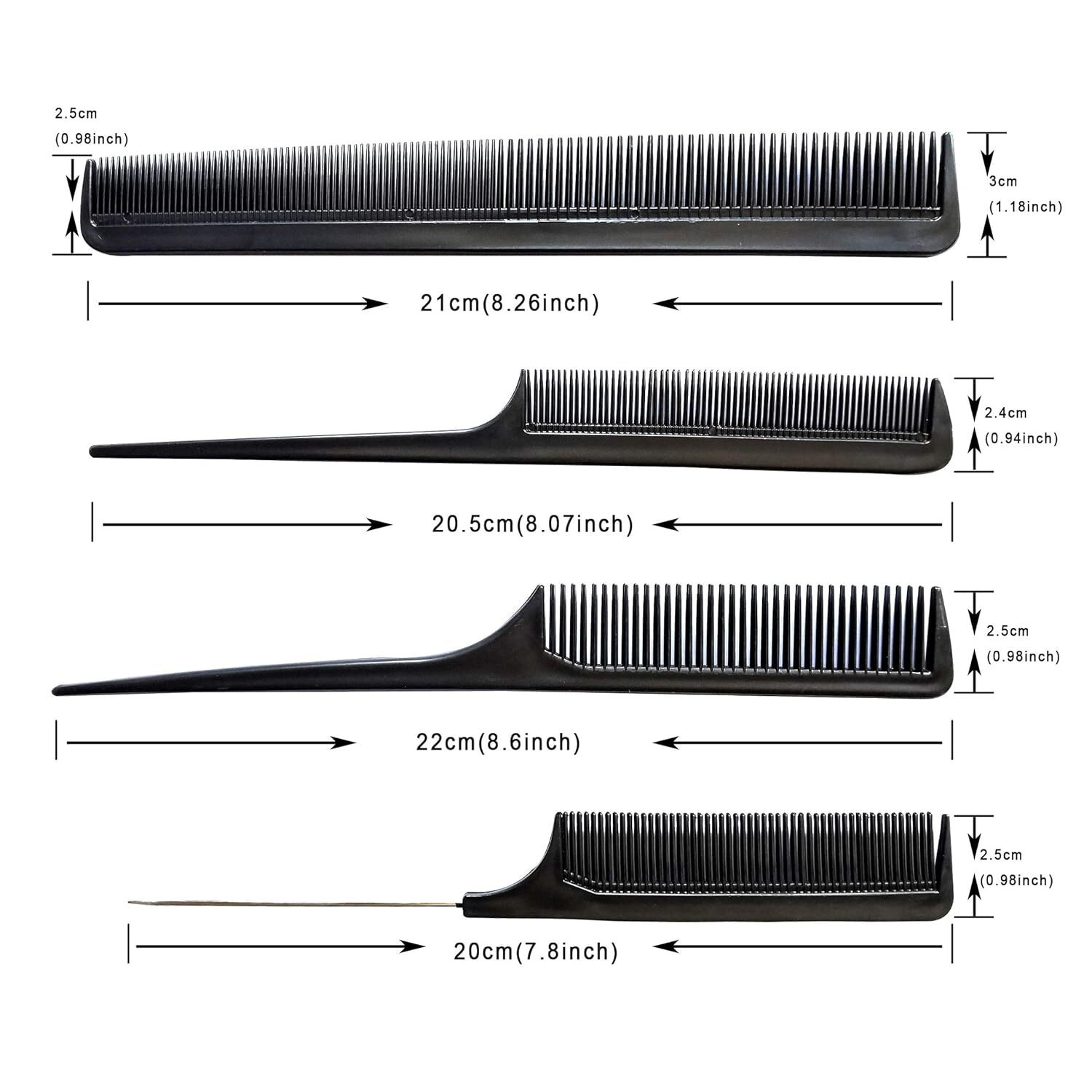 10Pcs Hair Styling Comb Set Salon Barber Hairstylist Big Wide Tooth Comb Hair Brush Retro Hairdressing Style Accessories