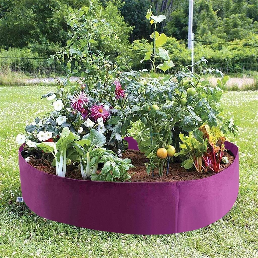 Planting Grow Bag Round Gardening Bag Supplies Raised Plant Bed Garden Flower Planter Elevated Vegetable Box Planting Grow Bag