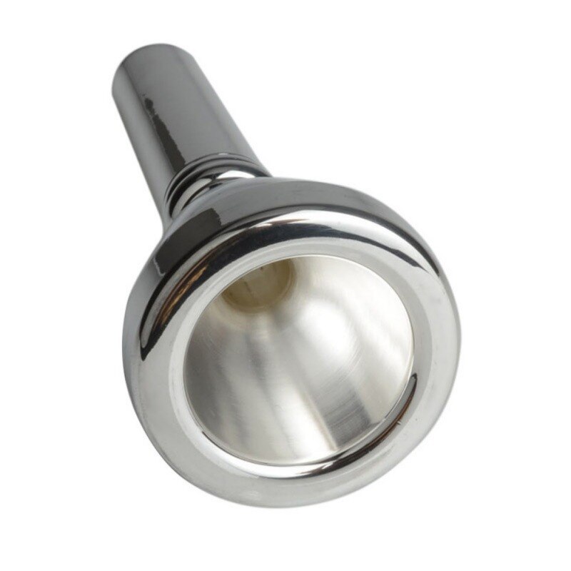 Pro Music Silver Beginner Baritone Trombone Small Mouth Large Handle Long Mouth Silver White