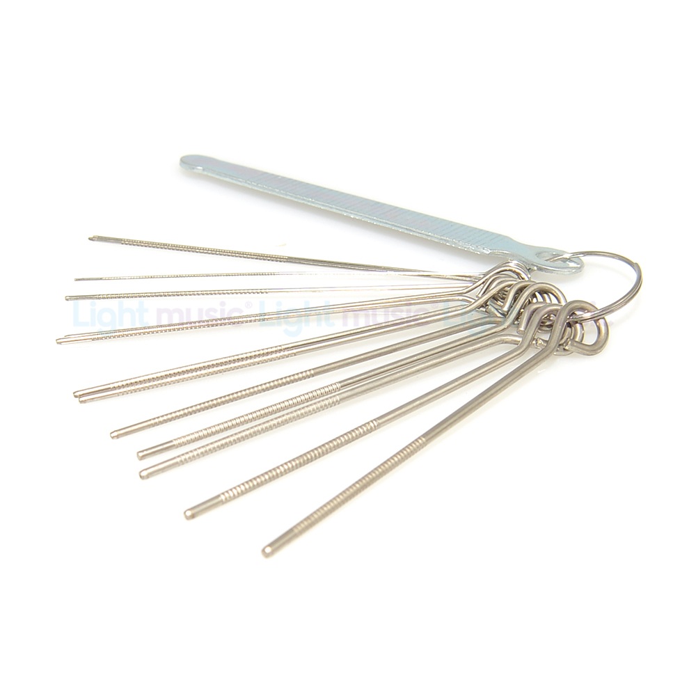 Gitaar Moer Steken Bestand Zaagstaven Slot Filing Set Draagbare DIY Gitaar Reparatie Tools Staal Luthier Vervanging Gereedschap Accessoires: YELLOW