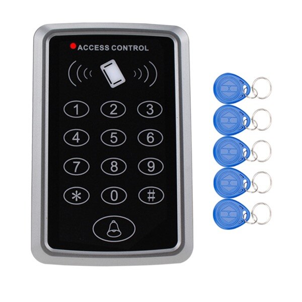 Waterproof RFID Access Controller T11+Electric Control Lock+3A/12V Power Supply+Exit Button+5pcs Key Cards+Door Holder+Bracket: T11