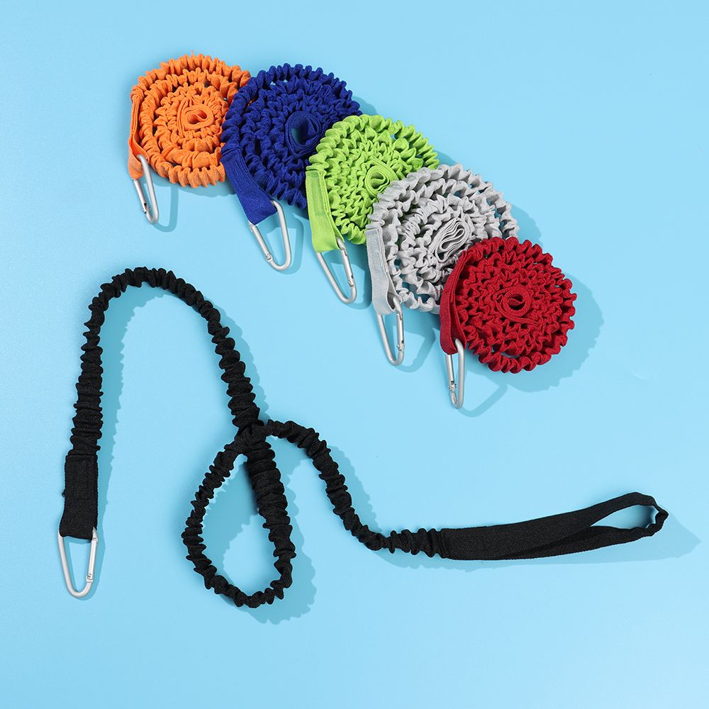 Laisse de canne à pêche élastique réglable, pour Kayak et canoë, corde de sécurité, mousqueton, accessoires pour bateaux à rames