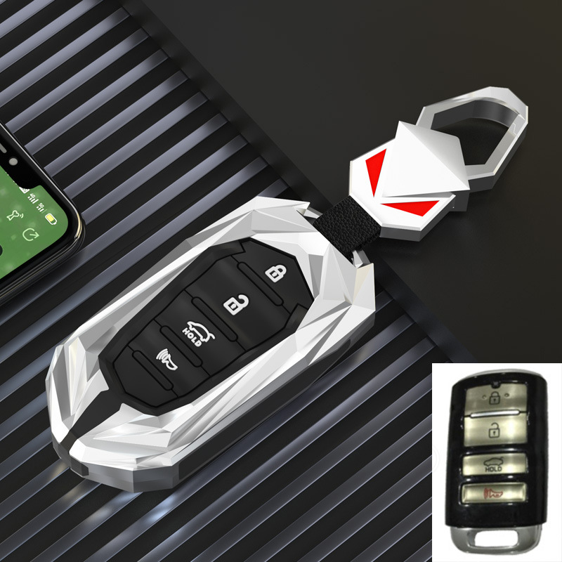 4 Button Car Key Fob Case Cover Shell for Kia Cadenza K9 K7 K-04 Sorento K900 and K7 Key Accessories