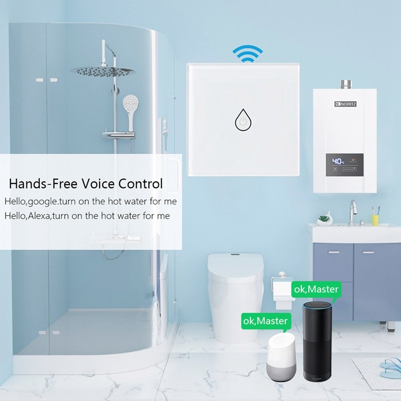 WiFi Smart Boiler Switch Water Heater Smart Life APP Remote Control Home Voice Control Glass Panel
