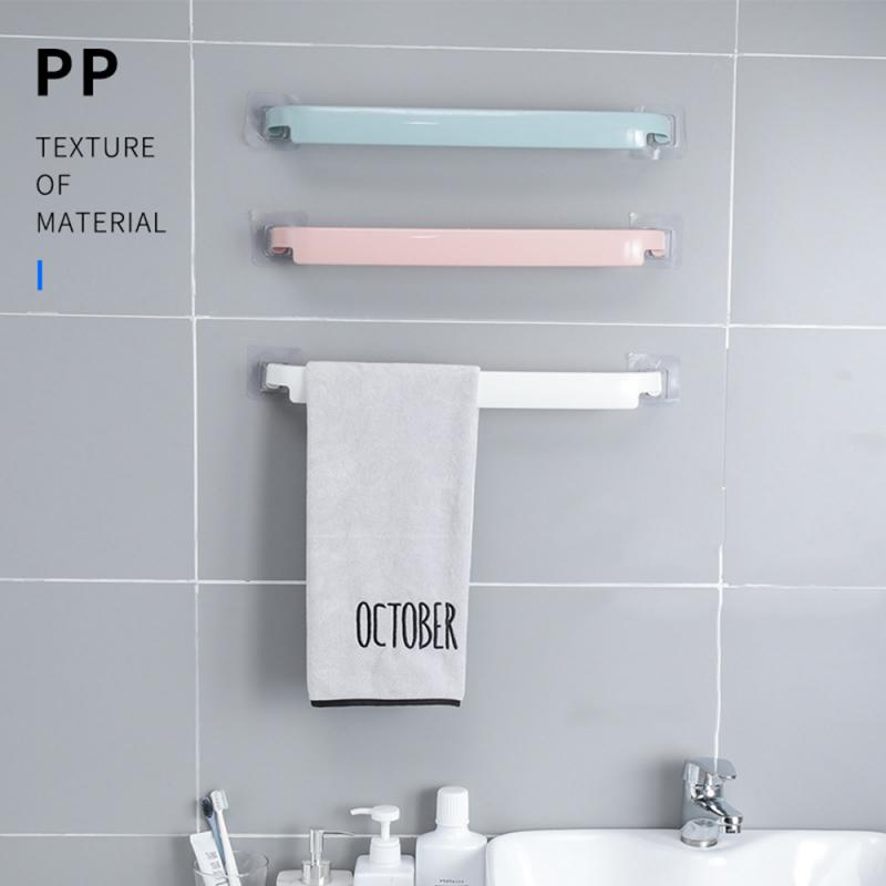Plastic zelfklevende Handdoekenrek Muur gemonteerde Badkamer Frame Adhesive Badkamer Plank Hanger Toiletrolhouder toiletpapier
