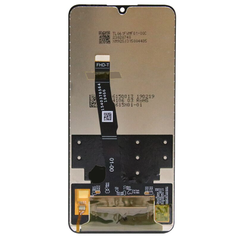 Tela lcd touch screen 100% testada, substituição para huawei p30 lite/nova 4e, peça de reposição, modelo lx2 al01: Black No Frame
