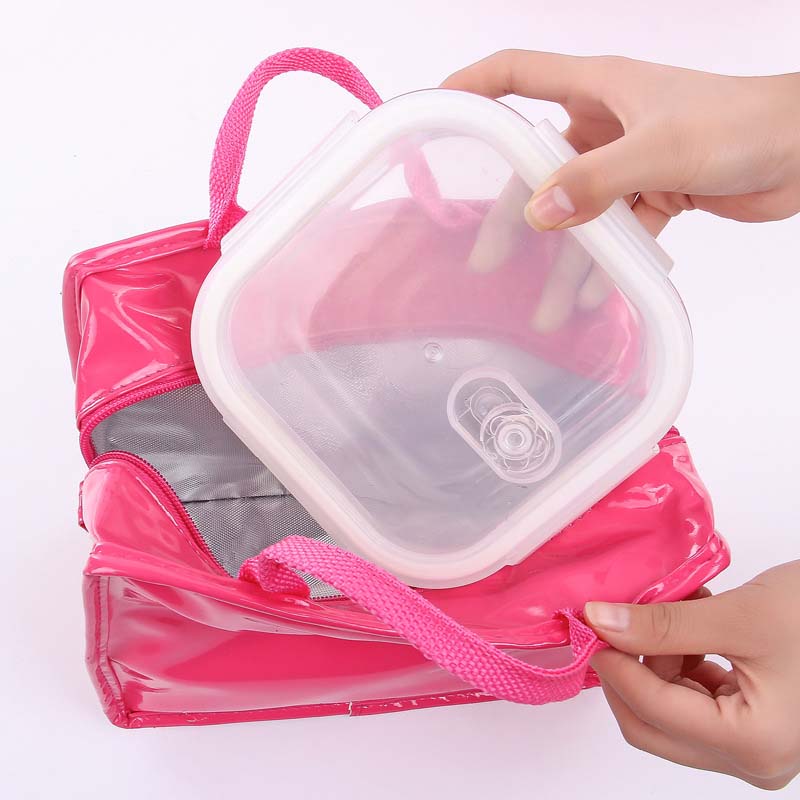 PU Leather Lunch Package Ice Pack Thermo Thermal Baby Bottle Bag for Women Kids Lunchbags Tote Cooler Lunch Box Insulation Bag