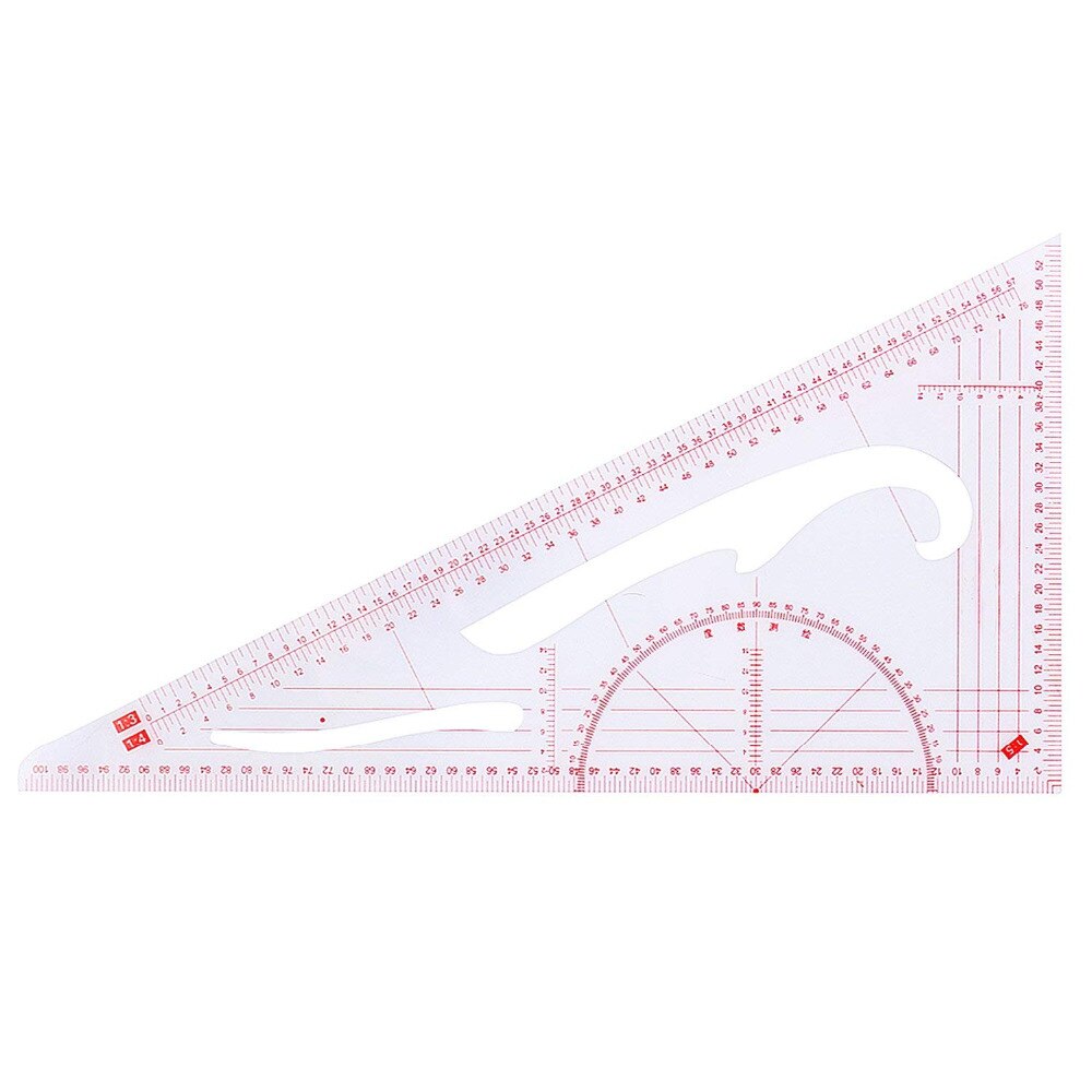 Syværktøj 4 stlye sy fransk kurve metrisk formet lineal mål til syning af dressmaking mønster bøjelig tegneskabelon