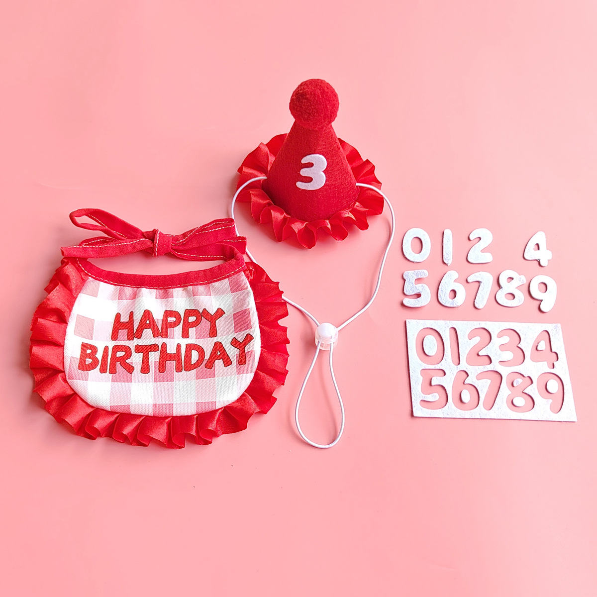 Gato aniversário cachecol chapéu conjunto cão festa de aniversário suprimentos cachecol para animais de estimação bonito filhote de cachorro chapéu de aniversário cachecol decoração para animais de estimação pequenos e médios: Dourado