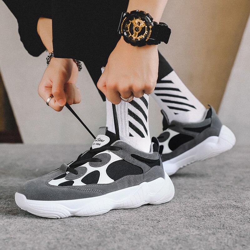 Platform Mode Instappers Mannen Flats Ademende Mannen Casual Schoenen Slip Op Sneakers Mannen Schoenen Mocassins Tenis Masculino Adulto