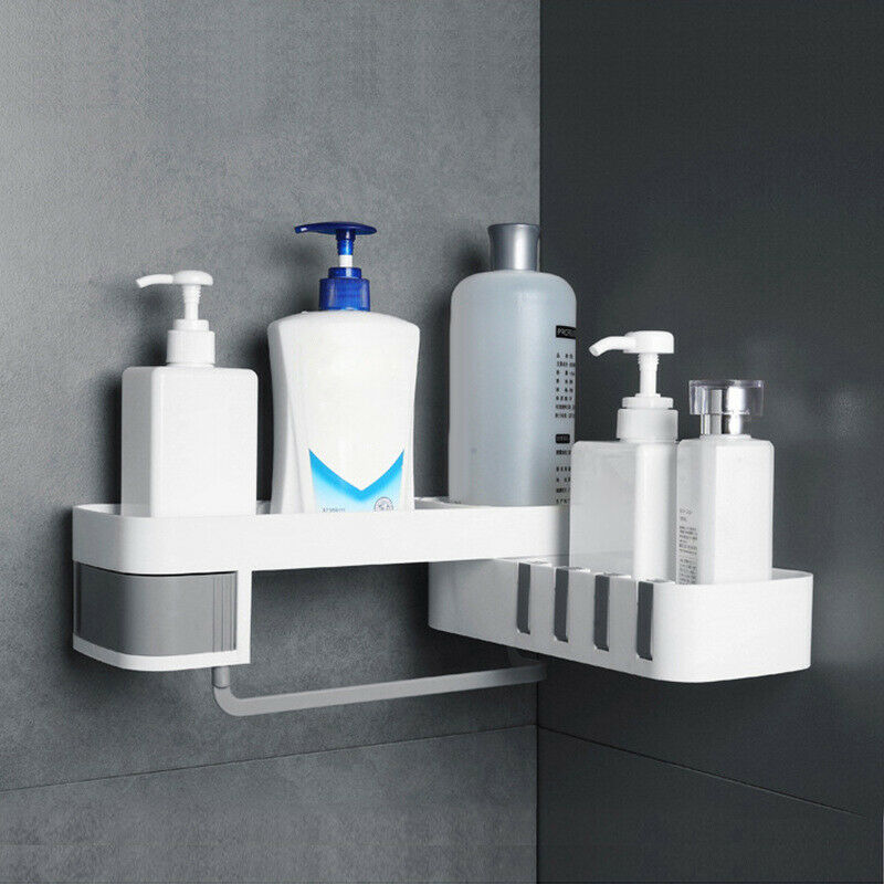 Corner Shower Shelf Bathroom Shampoo Shower Shelf Holder Kitchen Storage Rack Organizer Wall Mounted Bathroom Accessories