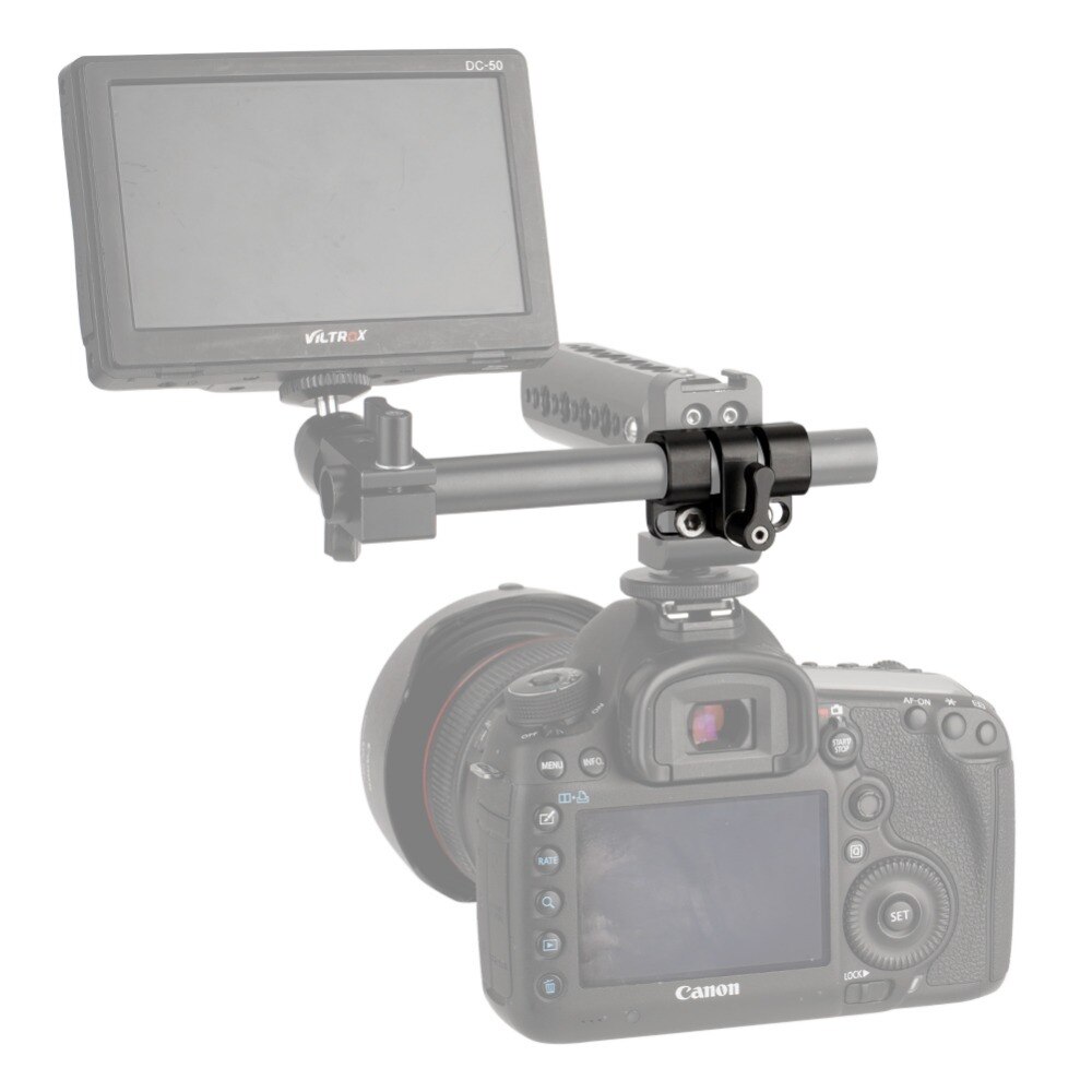 NICEYRIG 15mm Stange Klemme 1/4 Schraube DSLR Kamera Anlage Stange Klemme 1/4 &quot;Schulter Anlage 1/4 Schraube Klemme DSLR Kamera Anlage Railblock