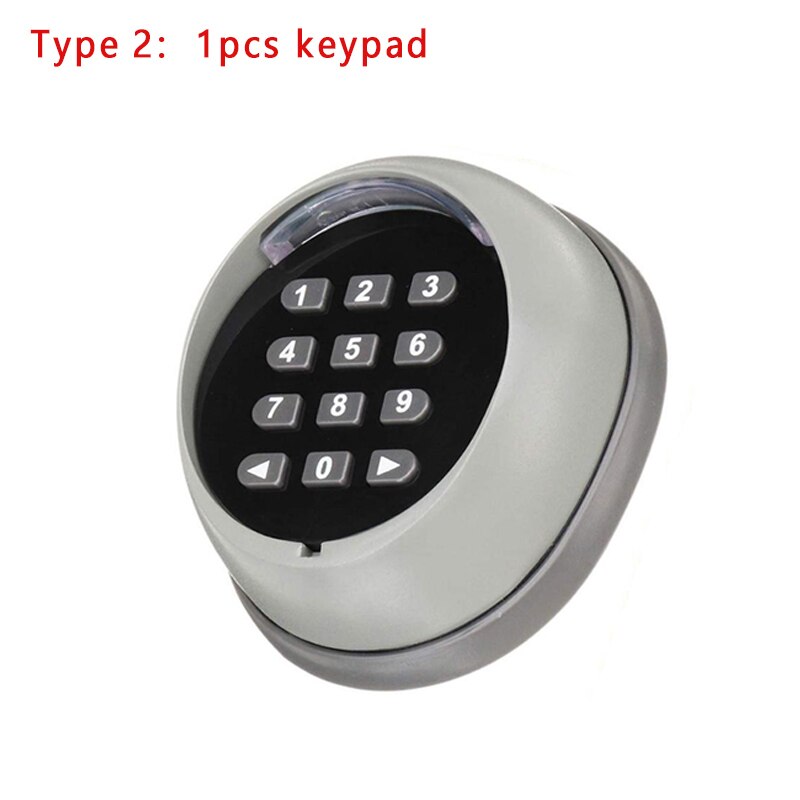 metal Wireless keypad gate opener keypad rolling code 433mhz keypad with 12V/24V 2 Channel Receiver for garage door: WHITE