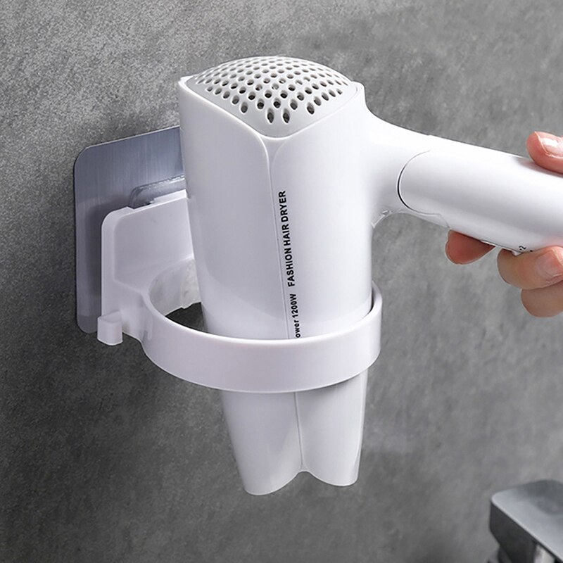 1Pcs Muur Gemonteerde Föhn Houder Opslag Abs Rack Föhn Stijltang Salon Houder Plank Badkamer Organizer plank