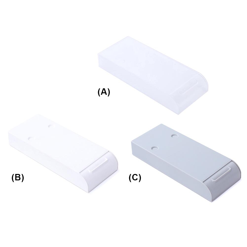 Plastic Desk Organizer Concealed Stationery Storage Box Case Table Drawer