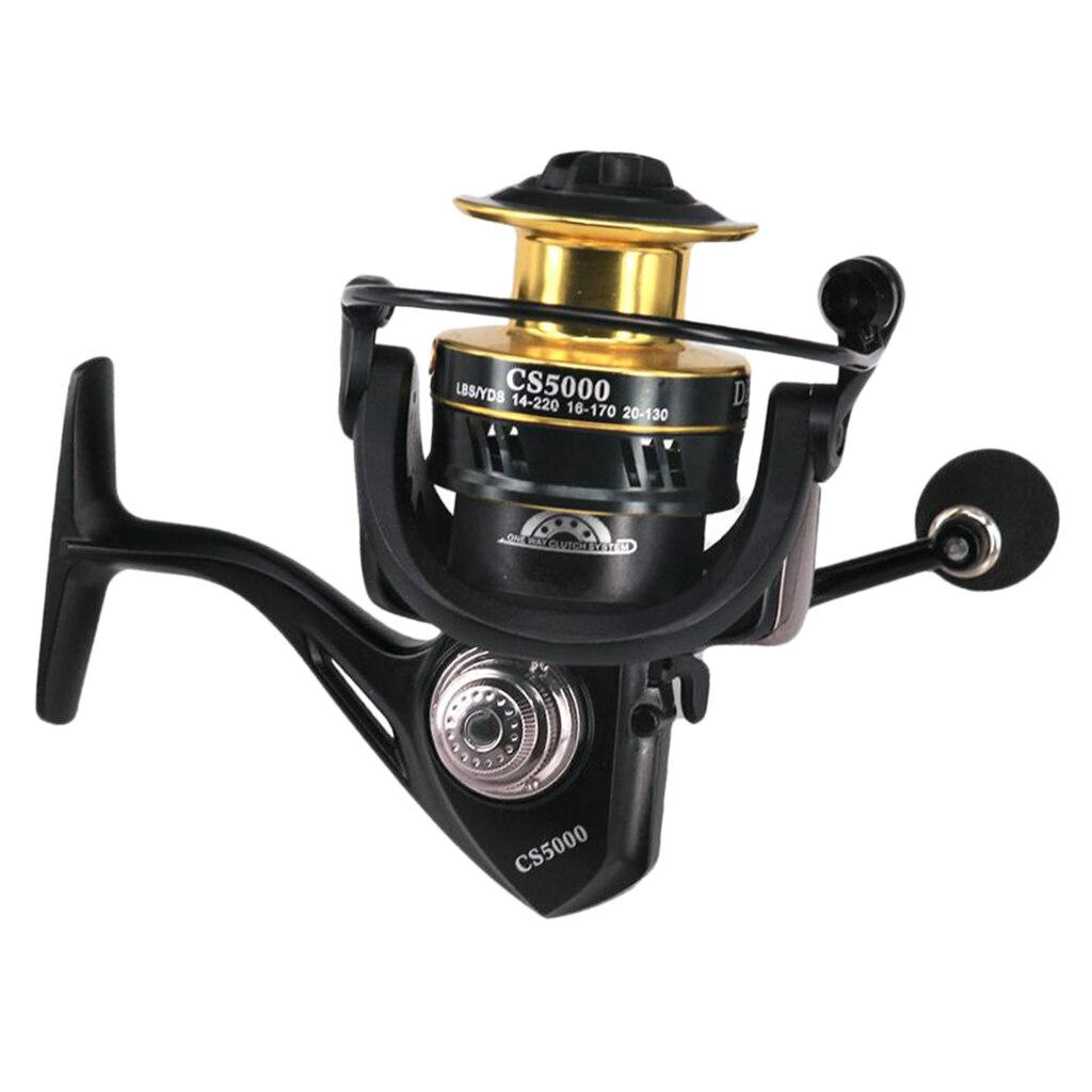 Powerful Fishing Spinning Reel Smooth Saltwater/Freshwater Reel for inshore fishing and for Bass Catfish and Northern Pike: Black cs5000 as des