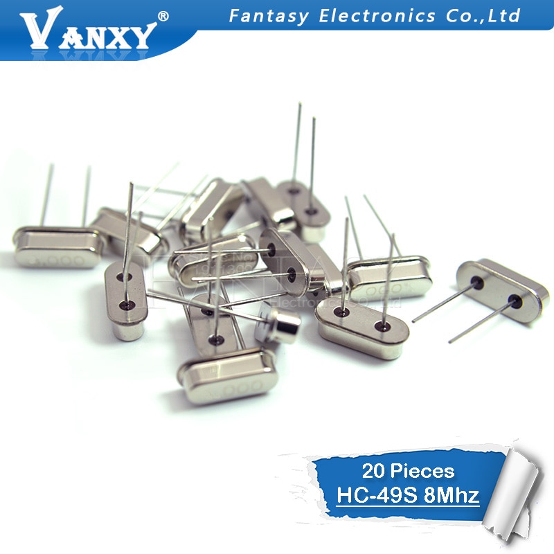 20pcs hc-49s 8MHz 8.000mhz HC49S 8M quartz resonator Crystal Oscillator