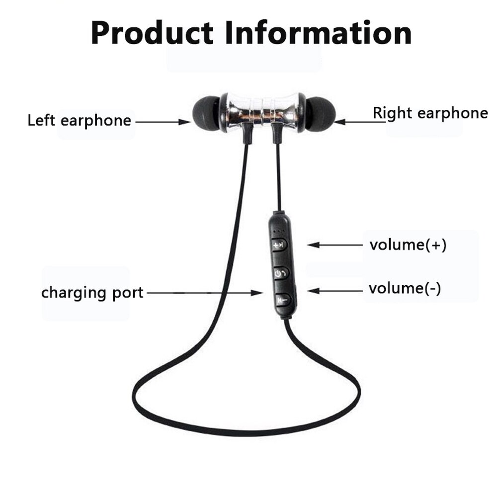 Rovtop XT11 Magnetic Bluetooth Earphone Wireless Earbuds Sport Headset For iPhone Xiaomi Hands free Headphones for Huawei