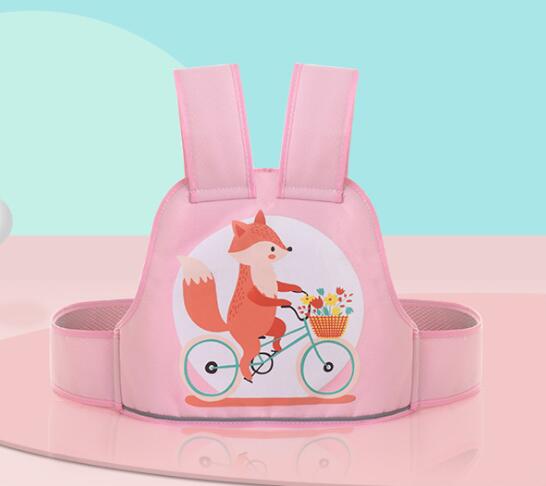 Baby klapvogn ridestrop børn elektrisk bil motorcykel sikkerhedssele babystrop knuste-resistent bæltestrop tegneserie: Orange