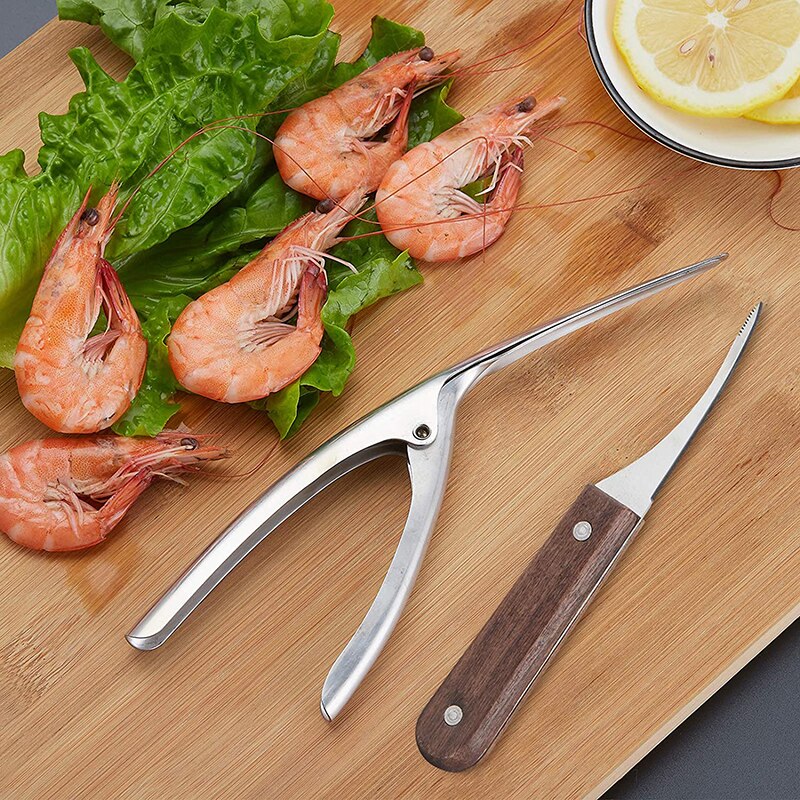 Prawn Peeler Stainless Steel Shrimp Prawn Peel Lobster Shell Peel Device Cooking Seafood Tools Kitchen Gadgets