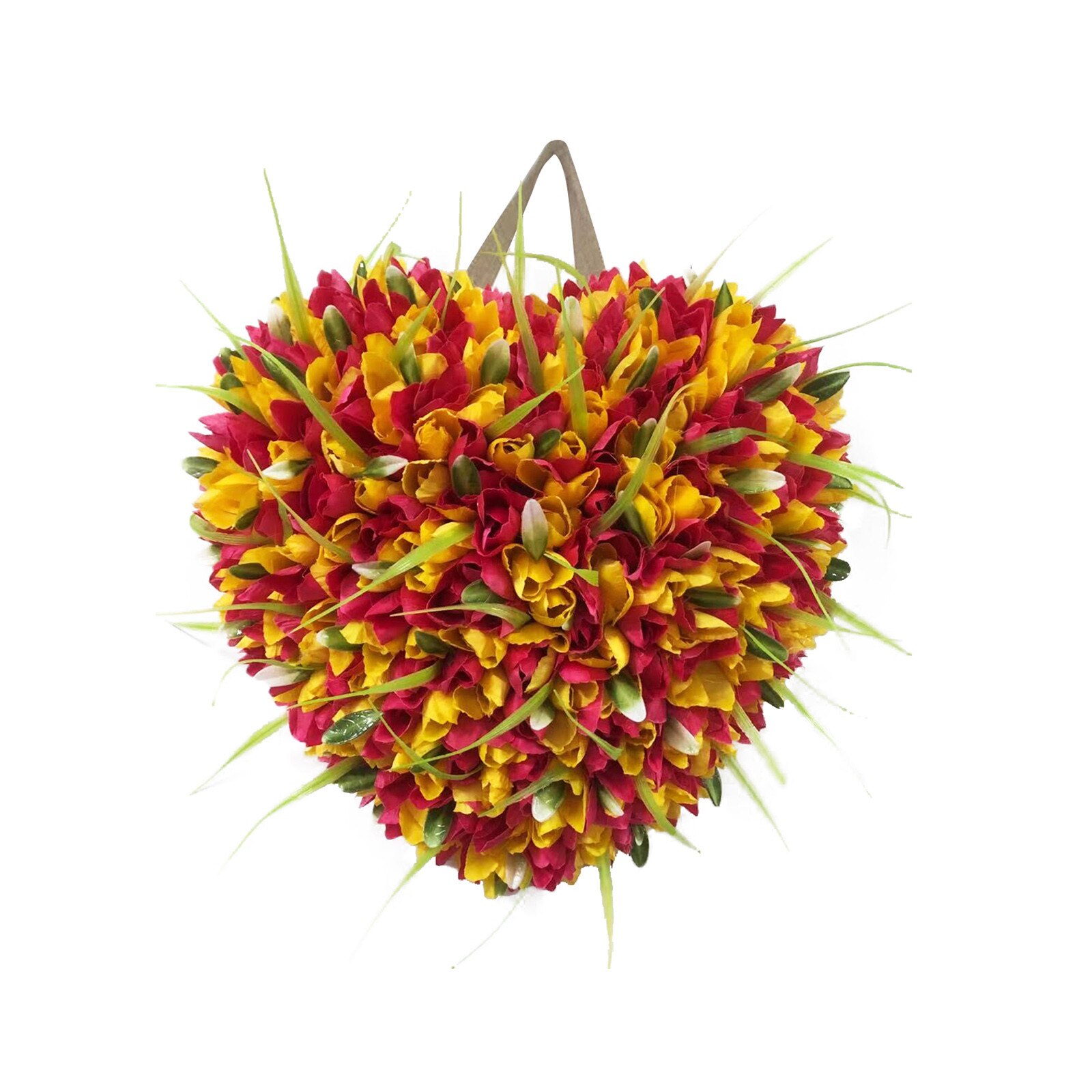 Kunstmatige Citroen Swag Krans, Namaak Citroen Bloemen Latei Swag met Lavendelbloem, Lente Zomer Groen Fruit Bloemenslinger voor Voordeur Raamdecoratie(#1