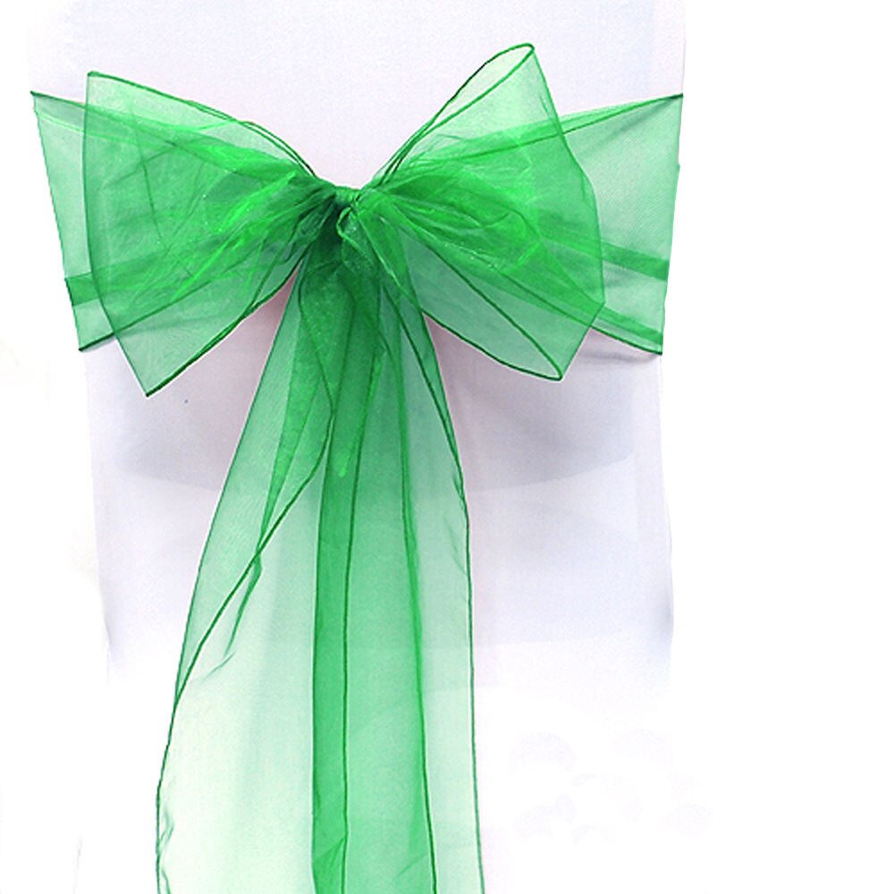 Effen Stoel Terug Garen Stoel Sjerpen Bruiloft Organza Sjerpen Terug Garen Voor Stoelen Bruiloft Stoel Decoratie Hotel Decor: 20