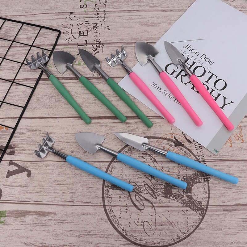 3pcs/lot Home Gardening Tool Set Balcony Home-grown Mini Digging Suits Shovel Rake Garden Tools Combination Pink Blue