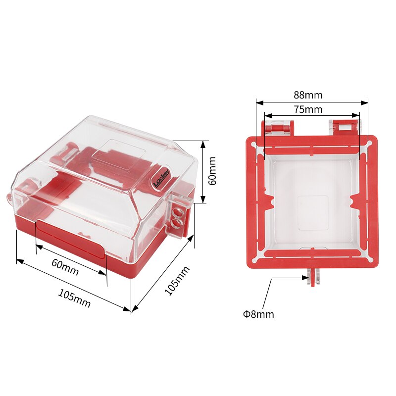 removable Transparent Switch Emergency Push Button Wall Plug Protection Lckout