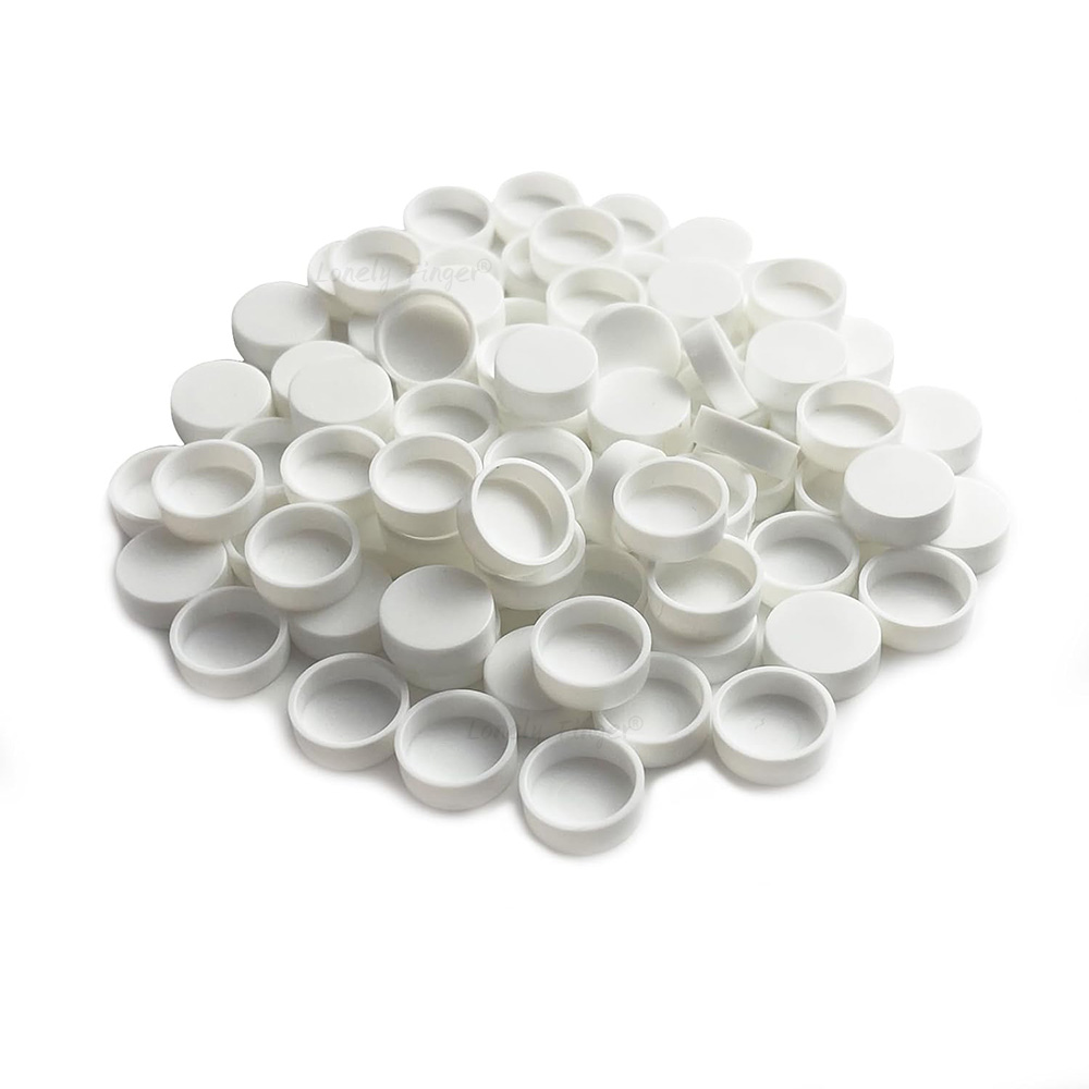 100 stuks lege ronde aquarelpannen – 0,6 ml witte plastic mini-verfpannen voor aquarelpalet, reissets en kunstenaars: Default Title
