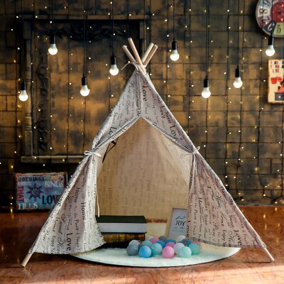 Kinderen Tent Indian Indoor Speelhuis Prinses Baby Photo Props Wigwam Voor Kinderen Speelgoed Teepee Thuis Tipi: 6