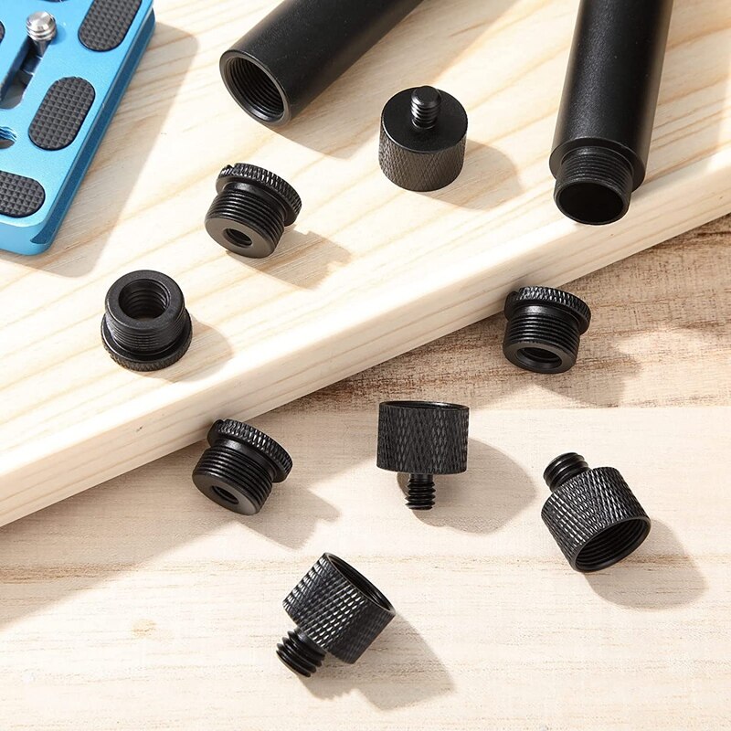 8Pcs Mic Stand Thread Adapter Set,5/8 Female To 3/8 Male And 3/8 Female To 5/8 Male Screw Adapter Thread