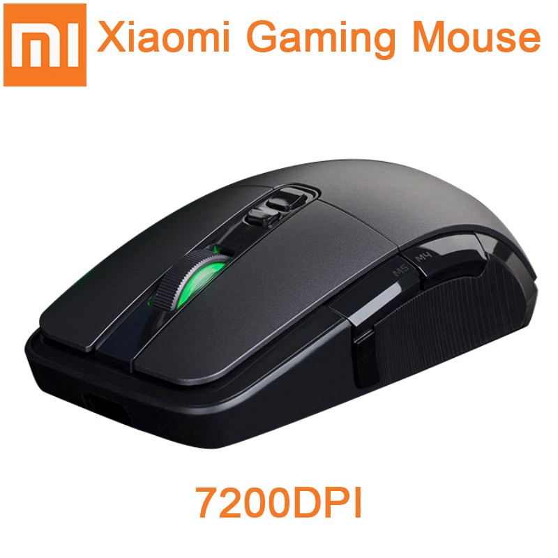 Originele xiaomi draadloze gamingmuis 7200 dpi rgb-achtergrondverlichting game optische oplaadbare 32- -bits arm usb 2.4 ghz computermuis