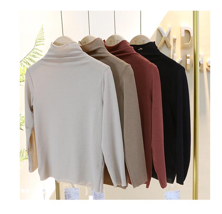 Meisjestrui coltrui katoen jongens meisjestruien hoge hals voor de winter kinderen gebreide tops gebreide trui jongens zwarte herfsttops: Koffie / 3t