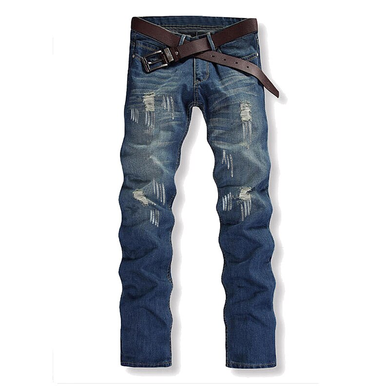 Jeans katoenen heren lange denim broek grote maat 28-42 beschadigd cool casual stretch heren jeans