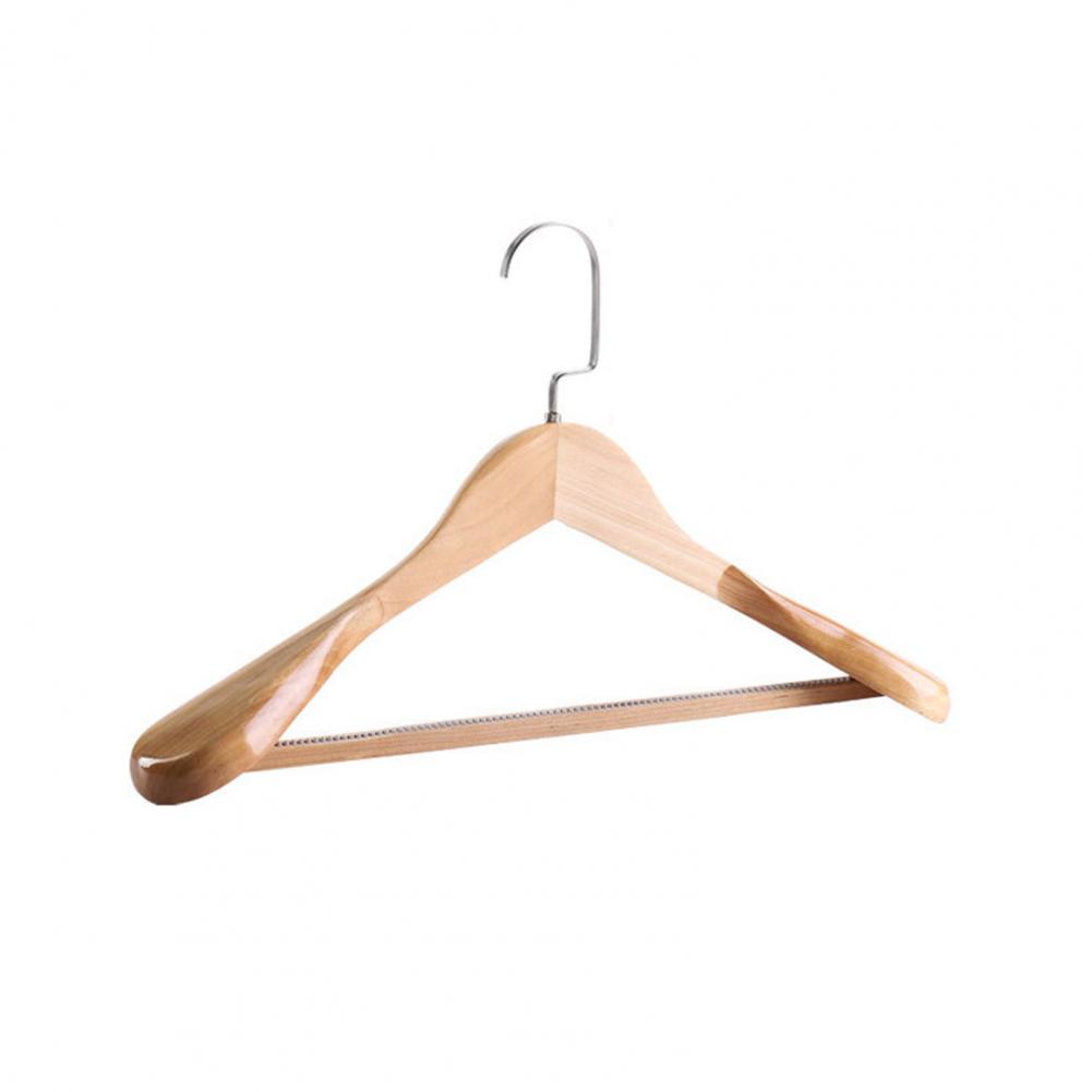 Wood Anti-slip Clothes Hanger Wide Shoulder Drying Rack Coat Hanger Curved Shoulder Household Clothes Racks Hanging Organizer: Blue
