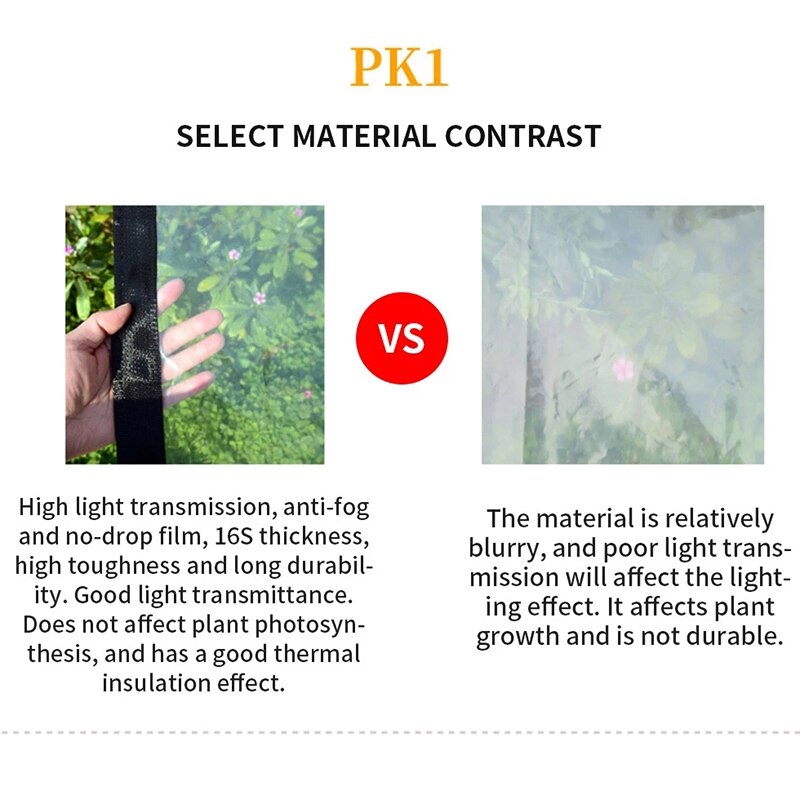 Telone trasparente impermeabile con tettoie ad occhiello e cinturini in tela cerata