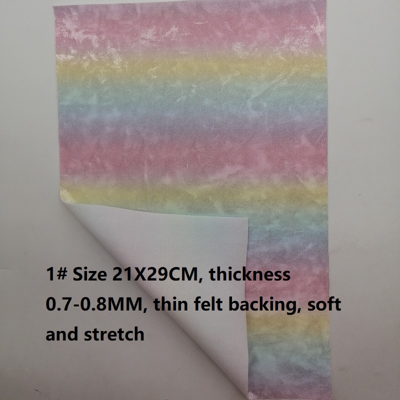 Pastel Kleuren Regenboog Stof Verpletterd Fluwelen Stof Lakens Voor Strikken Tassen Accessoires Craft Diyleosyntheticodiy R504C: 1-21X29CM
