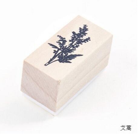 Sellos de sello de goma para álbum de fotos, sellos de madera para decoración de álbum de recortes, DIY, planta en el bosque, 1 ud.