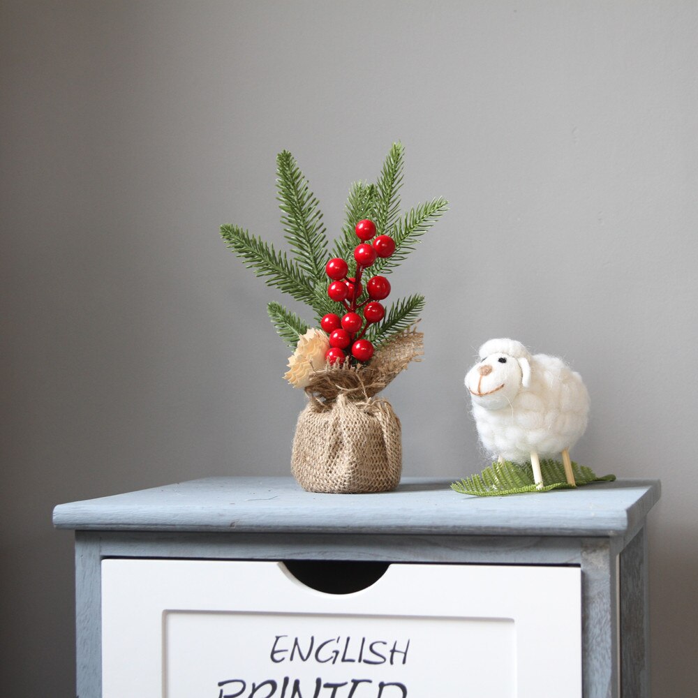 1PC Merry Christmas Tree Bedroom Desk Decoration Cute Exquisite Tree Office Home Bedroom Children Christmas Desk Decor