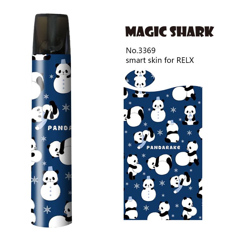 Magic Shark Miltary Panda UK Flag Tiger Lip Lion Ultra Thin PVC 2.5D Vape Sticker for Relx Film Case for Relx: 3369