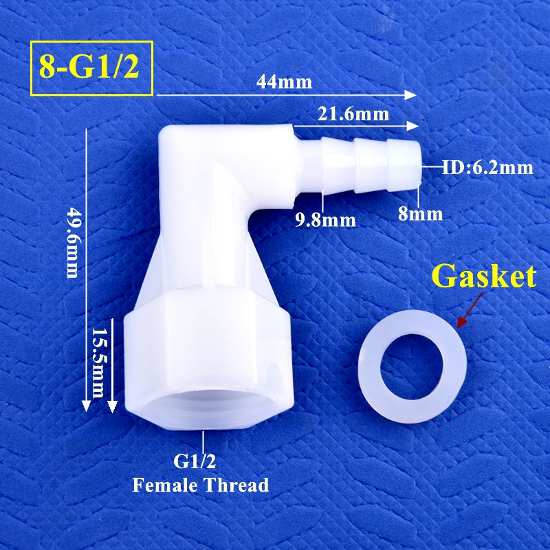 5~200Pcs G1/2 To 4~25mm Elbow Connector Garden Water Nozzle Aquarium Tank Elbow Adapter Irrigation Internal Thread Hose Joints: Red / 1/4''