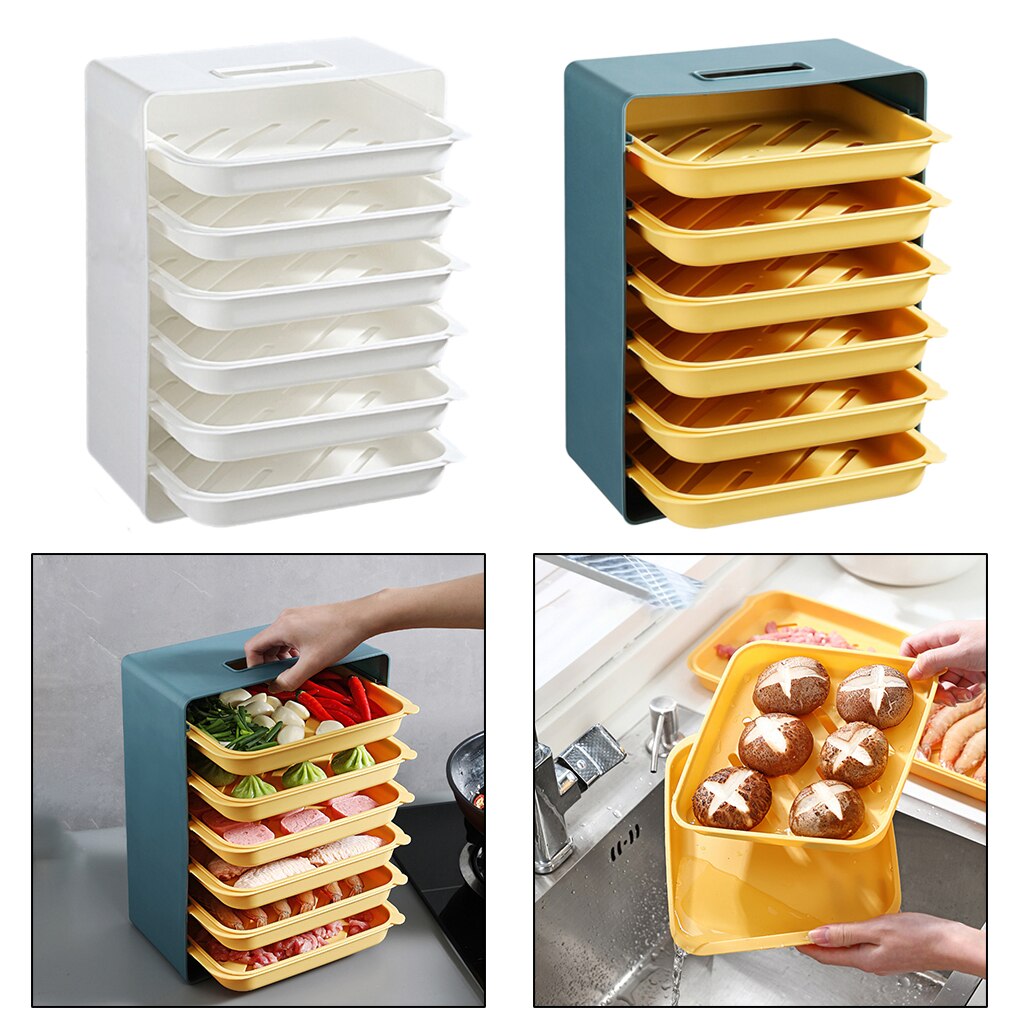 Food Preparation Tray Plastic Food Storage Tray Rack Kitchen Drain Racks