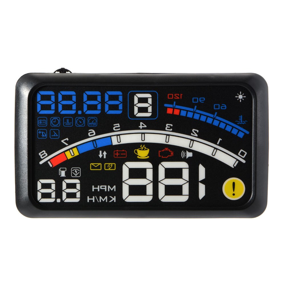 XUNMA-pantalla HUD Head-Up para coche, sistema de advertencia de exceso de velocidad, proyector de parabrisas, alarma de voltaje electrónico automático, OBD2 II, EUOBD