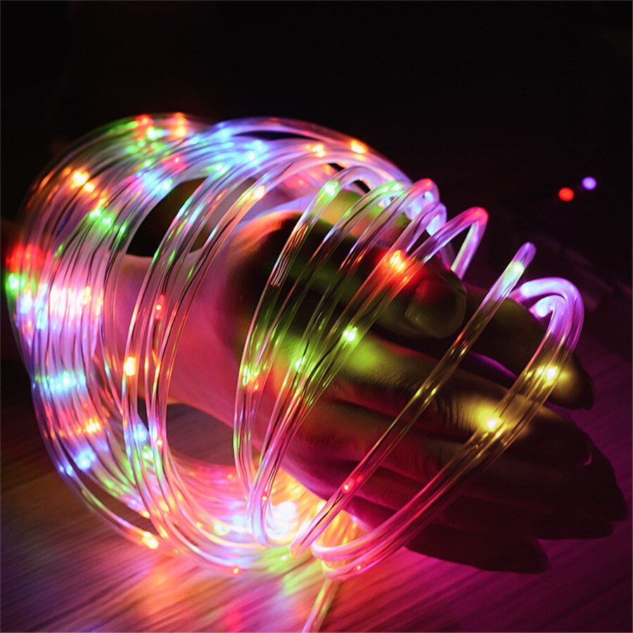 100/200 LED corde solaire Tube chaîne lumière extérieure jardin solaire fil de cuivre fée lumière pour bricolage arbre jardin pelouse fête décor