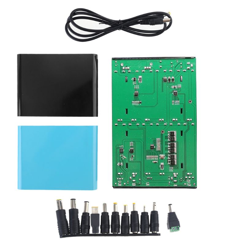 Sortie réglable USB 5.5x2.1mm 12V-24V, 12x18650 Batteries bricolage ordinateur portable, téléphone portable, routeur, tablette: Bleu